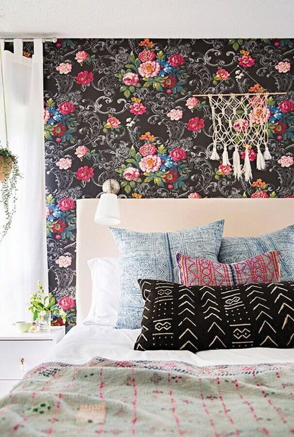 Papel de parede colorido para decoração de quarto colorido de casal Foto The Ofy