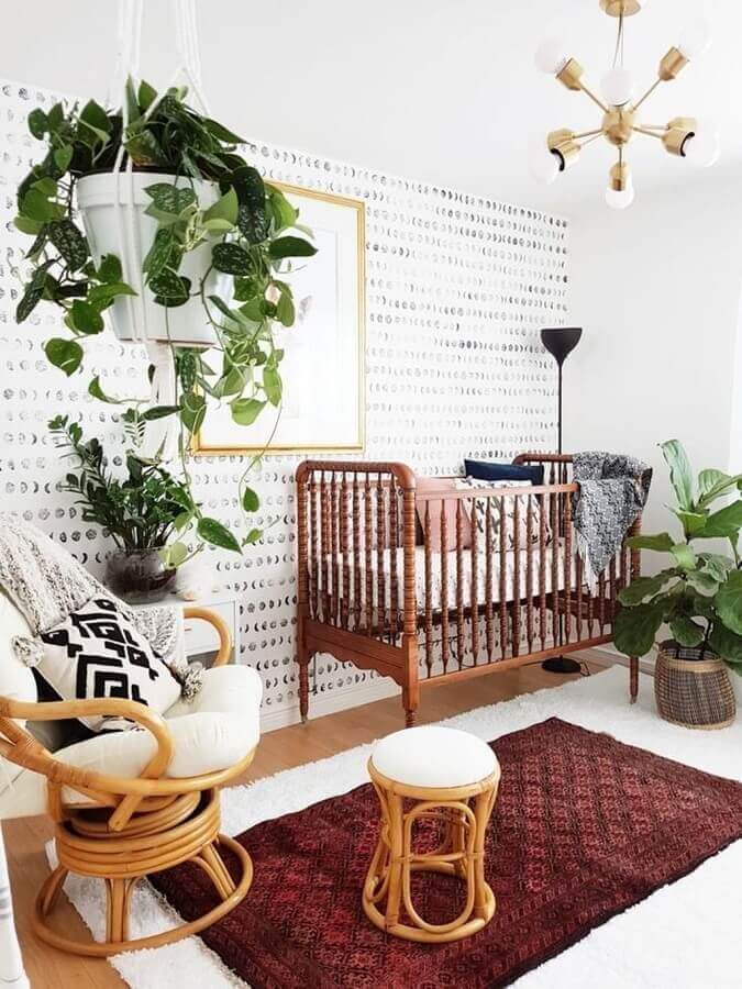 Vasos de plantas para decoração de quarto de bebê unissex simples Foto HomeDeco