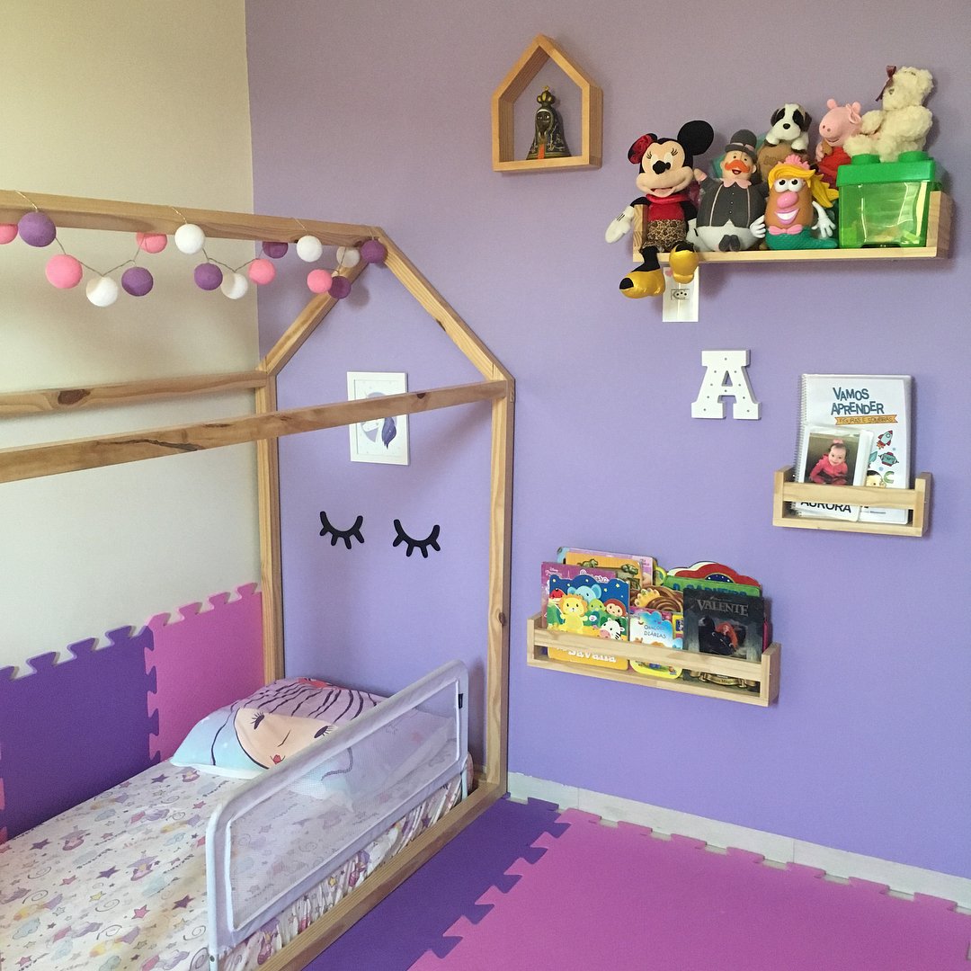 Decoração de quarto lilás para crianças