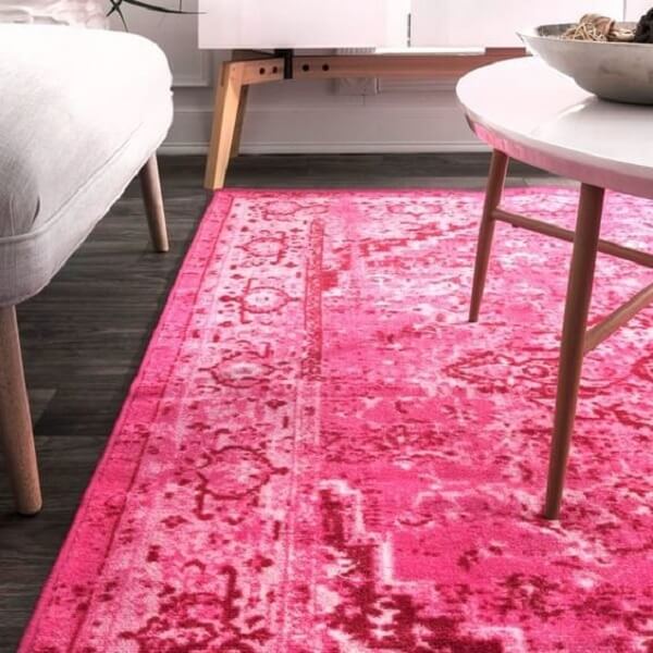 Tapete belga na cor pink para sala de estar