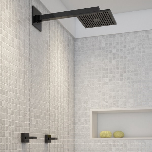 Tipos de chuveiro com registro moderno para banheiro com decoração minimalista