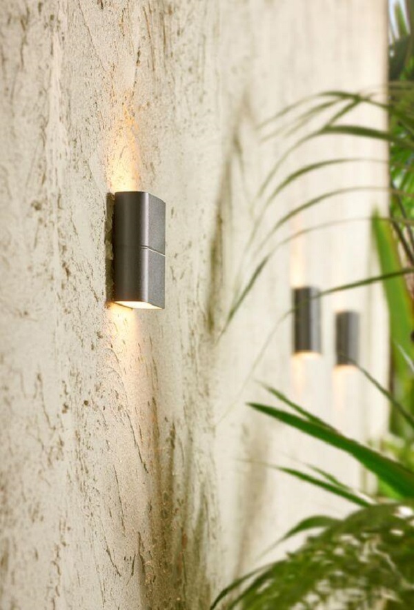 Luminária de jardim para parede estilo industrial e minimalista
