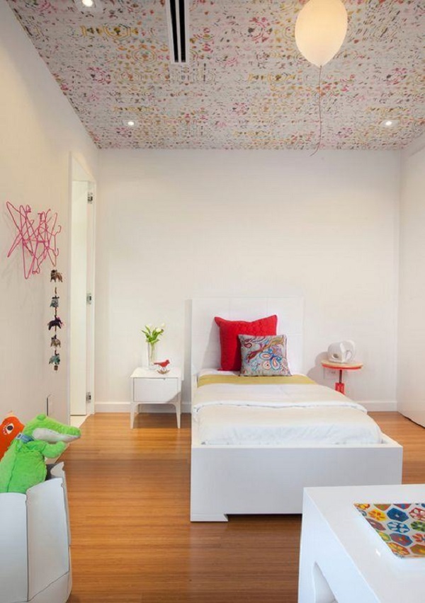 Papel de parede para teto colorido para quarto charmoso