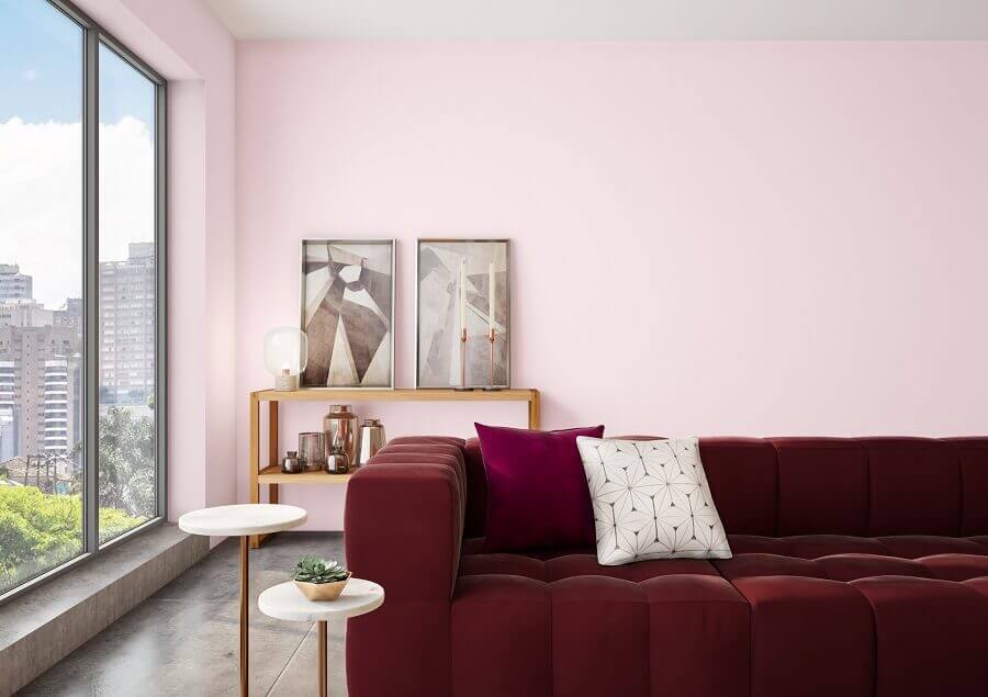 Sala clean decorada com sofa cama moderno Foto Tok&Stok