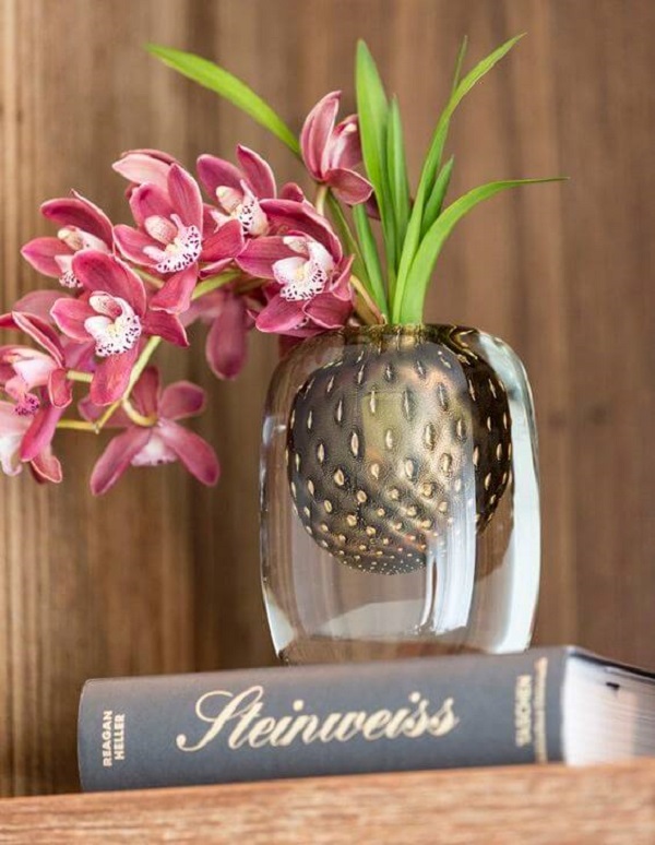 Vaso de flor para sala feito de murano