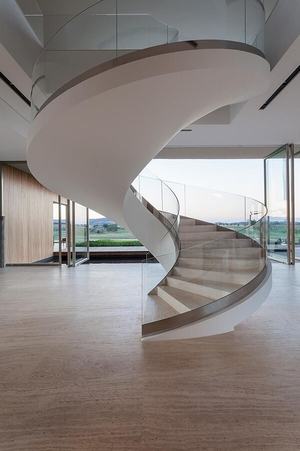 Escada caracol para casas modernas