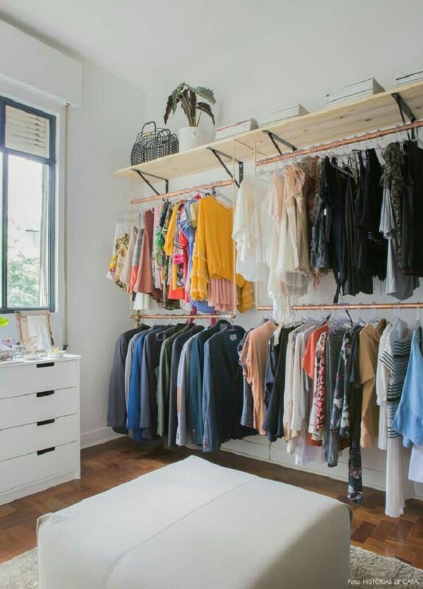 Ideias de closet simples e pequeno