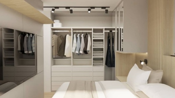 Quarto com as melhores ideias de closet planejado