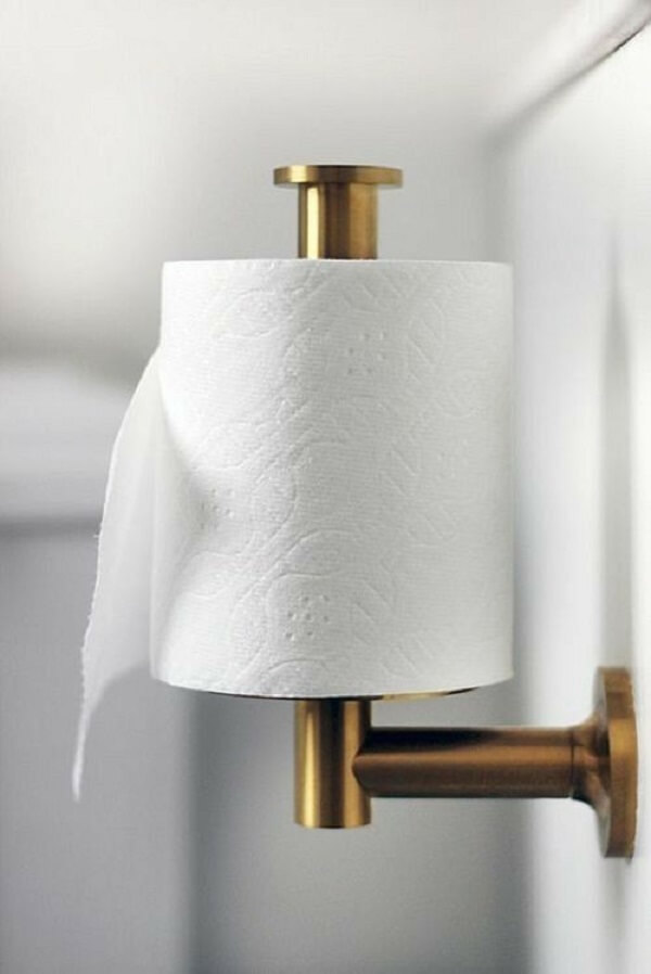 Acessórios para banheiro dourado para papel higienico