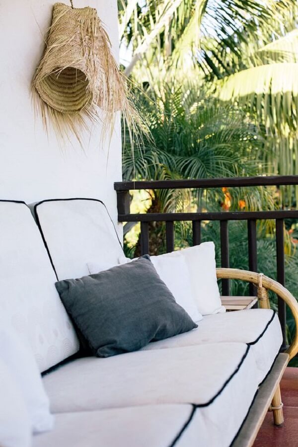 Estofado confortável para o sofá de bambu