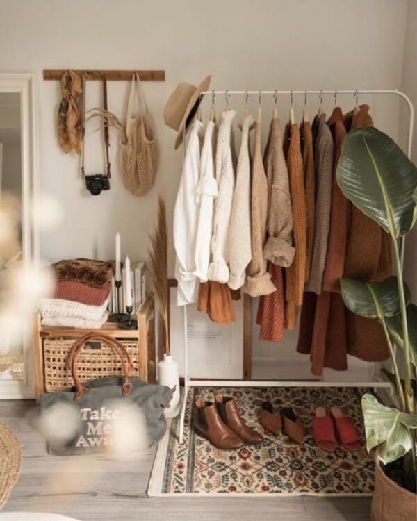 Ideias de closet simples para quarto pequeno