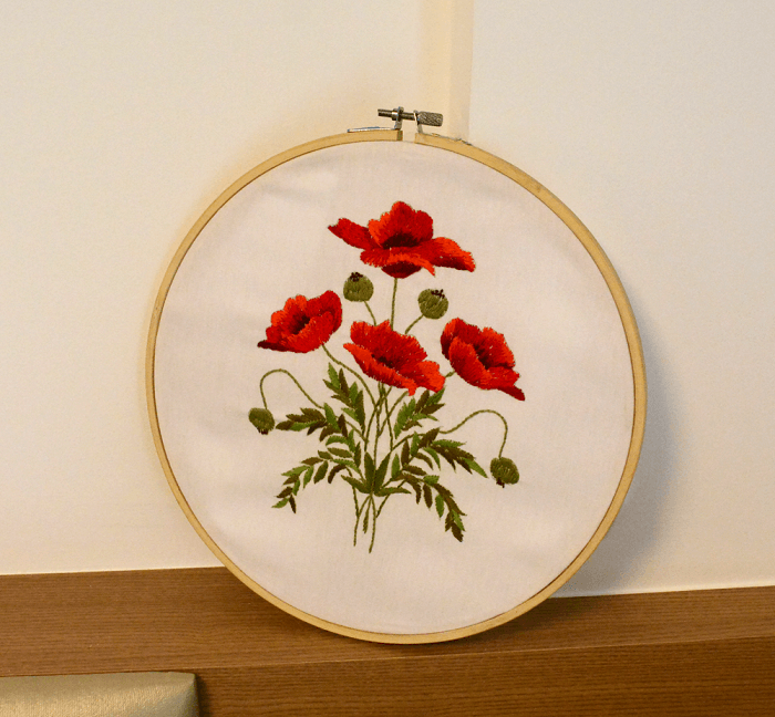 Modelo de bastidor flores vermelhas