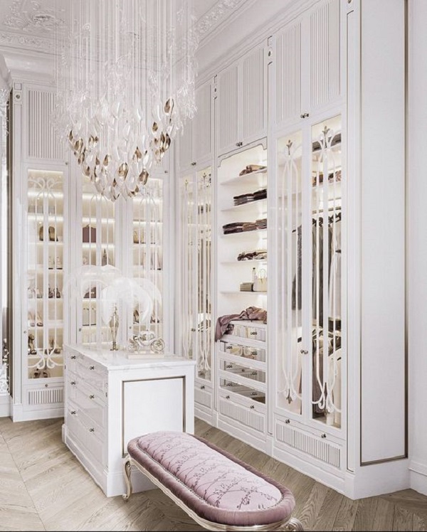 Ideias de closet espelhado para casa luxuosa