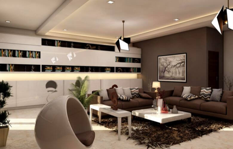 Deixe sua casa mais sofisticada com a combinação da parede marrom e branca