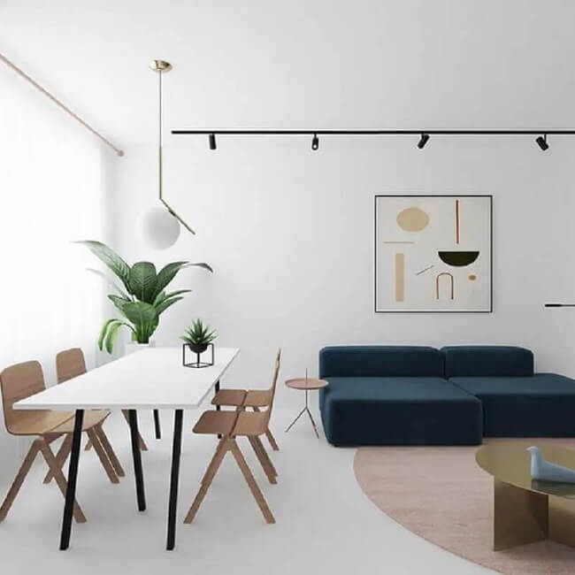 Modelo de sofá estilo minimalista sem braços