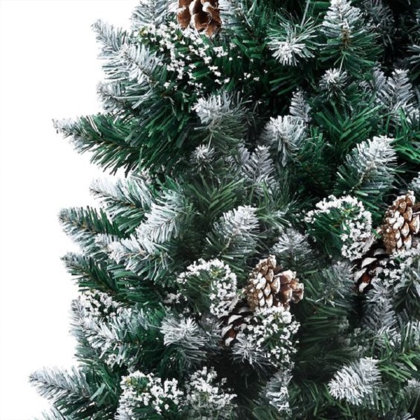 Árvore de natal nevada e simples