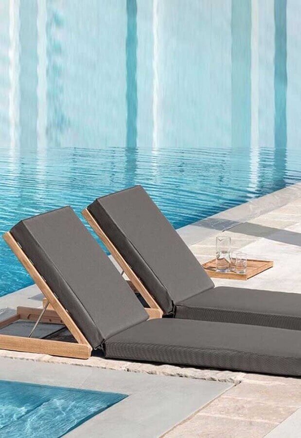 Modelo moderno de cadeira espreguiçadeira de piscina 