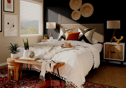 Confira dicas de decoração para cama de casal. Fonte - Unsplash