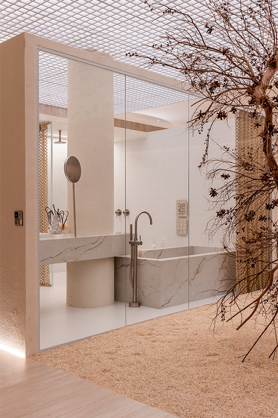 Projeto: Melina Romano | Ambiente Caminhos Portinari | Banheiro de luxo 